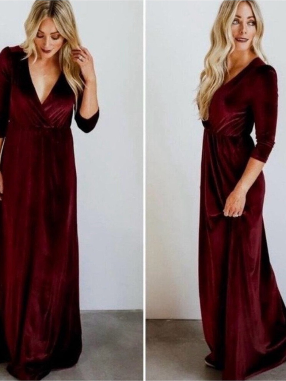 Baltic Born Burgundy Wrap Maxi Dress